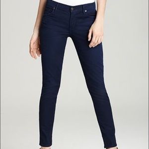 Thompson navy medium rise cropped skinny